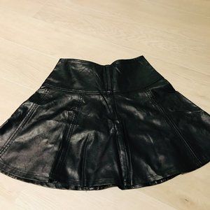 Ellison Faux Leather Fit & Flare Skirt